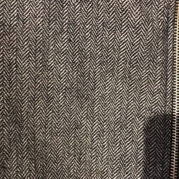 Herringbone Print Bomber Jacket - Picture 6 of 9